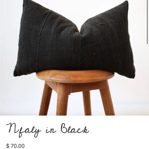 Mae Woven - Black Decorative Pillow - 14” x 22”